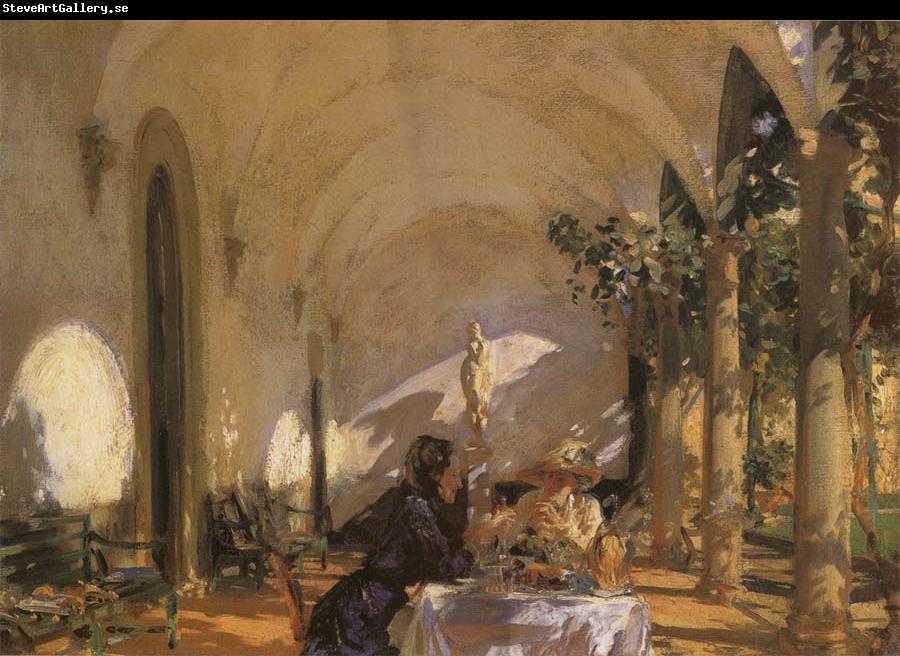 John Singer Sargent Breakfast in the Loggia